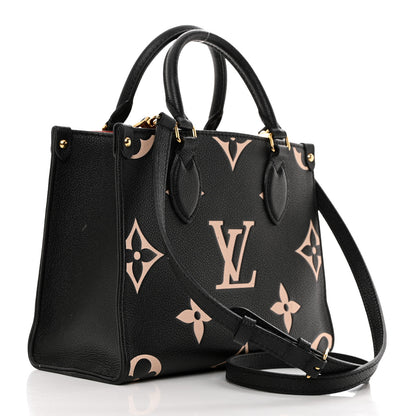 Louis Vuitton Empreinte Monogram Giant Onthego PM Black Beige 2 of 10