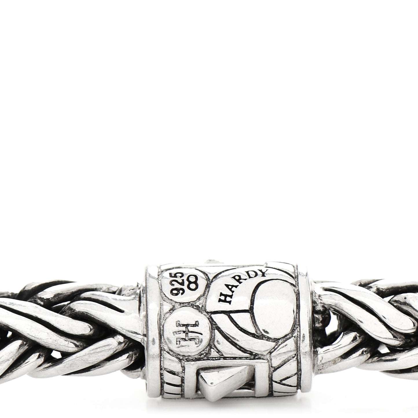 Sterling Silver White Sapphire Wheat Chain Bracelet