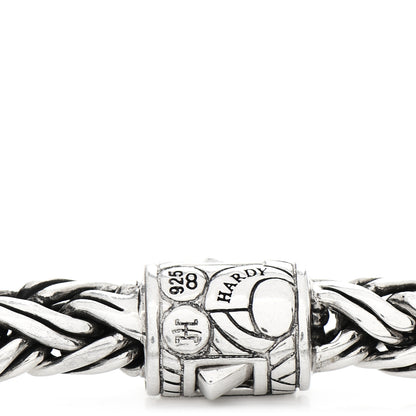 John Hardy Sterling Silver White Sapphire Wheat Chain Bracelet 3 of 4