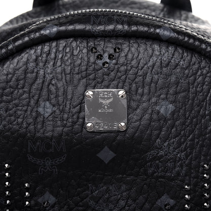 MCM Visetos Studded Medium Stark Gunta Backpack Black 11 of 15