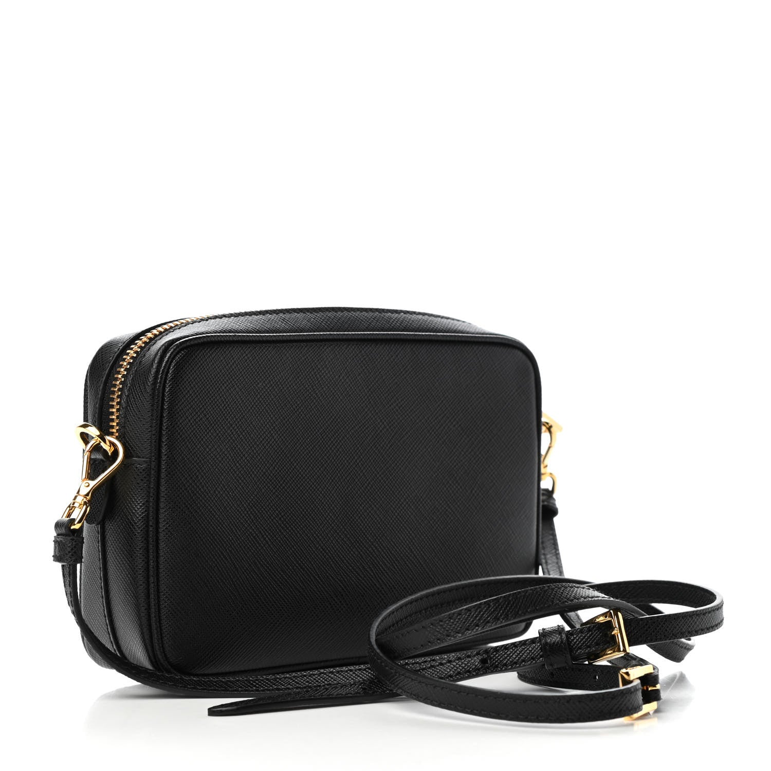 Prada Saffiano Lux Small Camera Crossbody Bag Black 3 of 9
