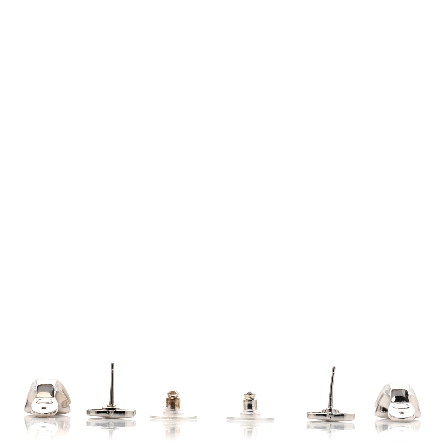 Chanel Metal CC Turnlock Drop Earrings Silver 3 of 6