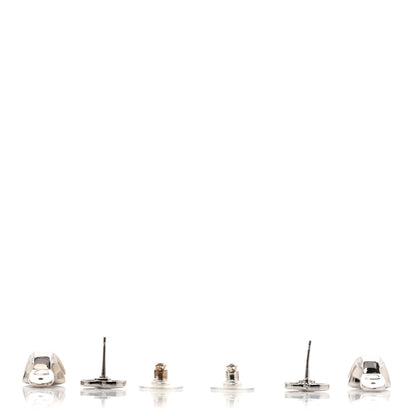 Chanel Metal CC Turnlock Drop Earrings Silver 3 of 6