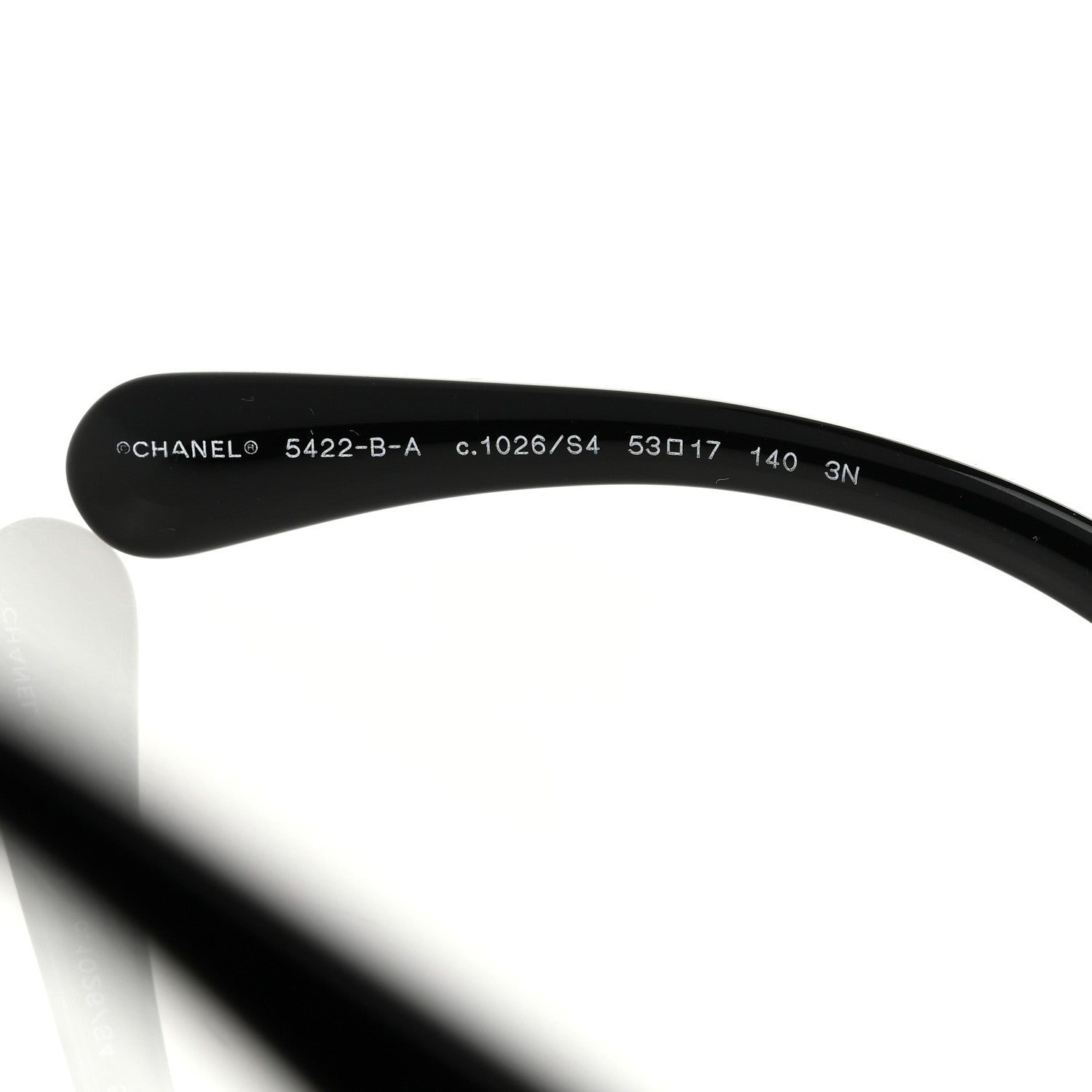 Chanel Acetate Strass Square Sunglasses Black White 5 of 7