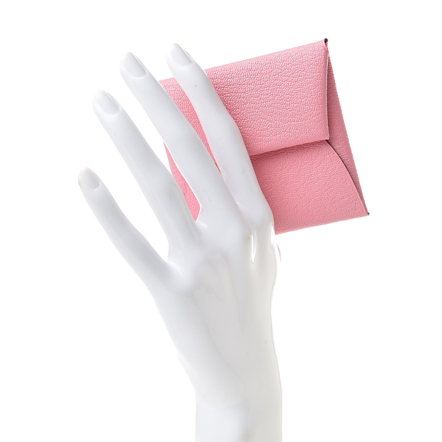 Hermes Chevre Mysore Verso Bastia Coin Purse Rose Confetti Brique 2 of 7