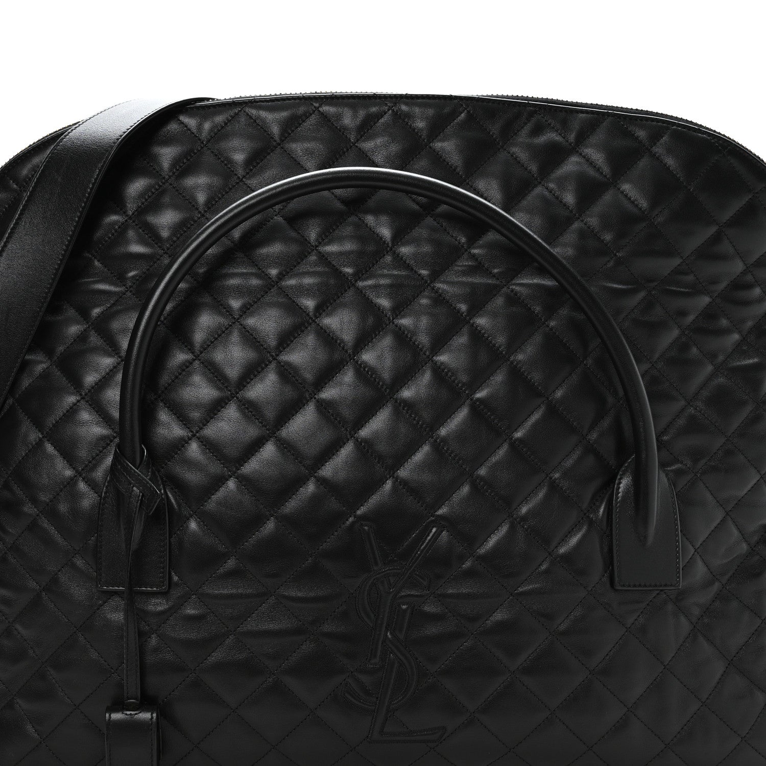 Saint Laurent Calfskin Quilted ES Giant Travel Bag Black 7 of 9