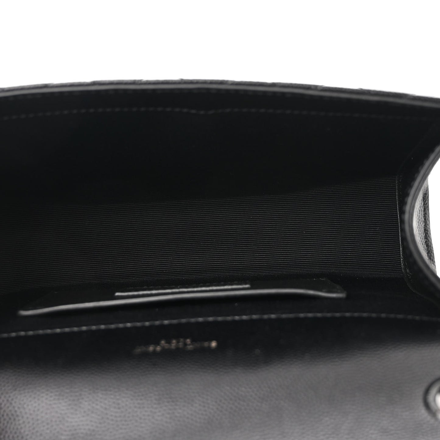 Grain De Poudre Textured Mixed Matelasse Triquilt Small Monogram Monochrome Satchel Black