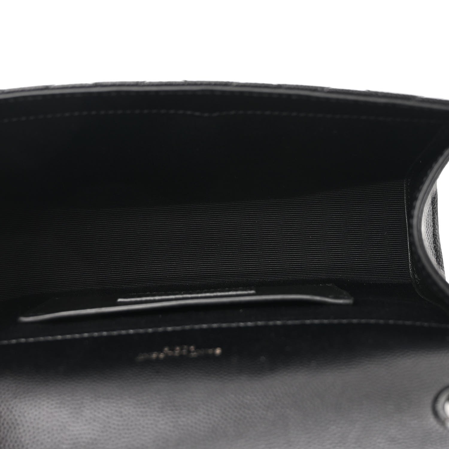 Saint Laurent Grain De Poudre Textured Mixed Matelasse Triquilt Small Monogram Monochrome Satchel Black 5 of 9