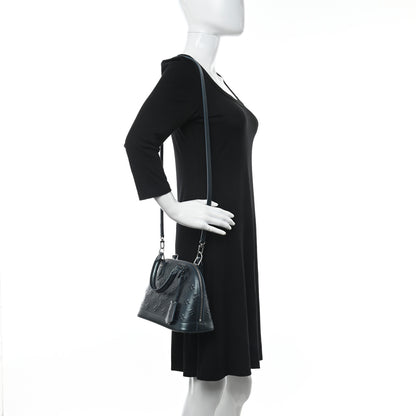 Louis Vuitton Calfskin Alma BB H27 Steel Blue 3 of 9