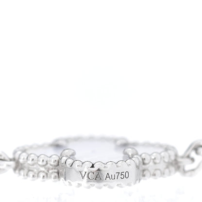 Van Cleef & Arpels 18K White Gold Chalcedony 5 Motifs Vintage Alhambra Bracelet 5 of 6