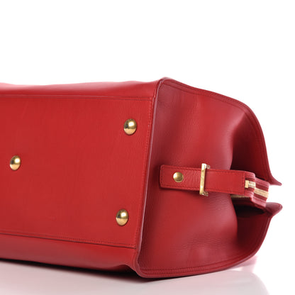 Saint Laurent Calfskin Medium Classic Y Cabas Red 7 of 8