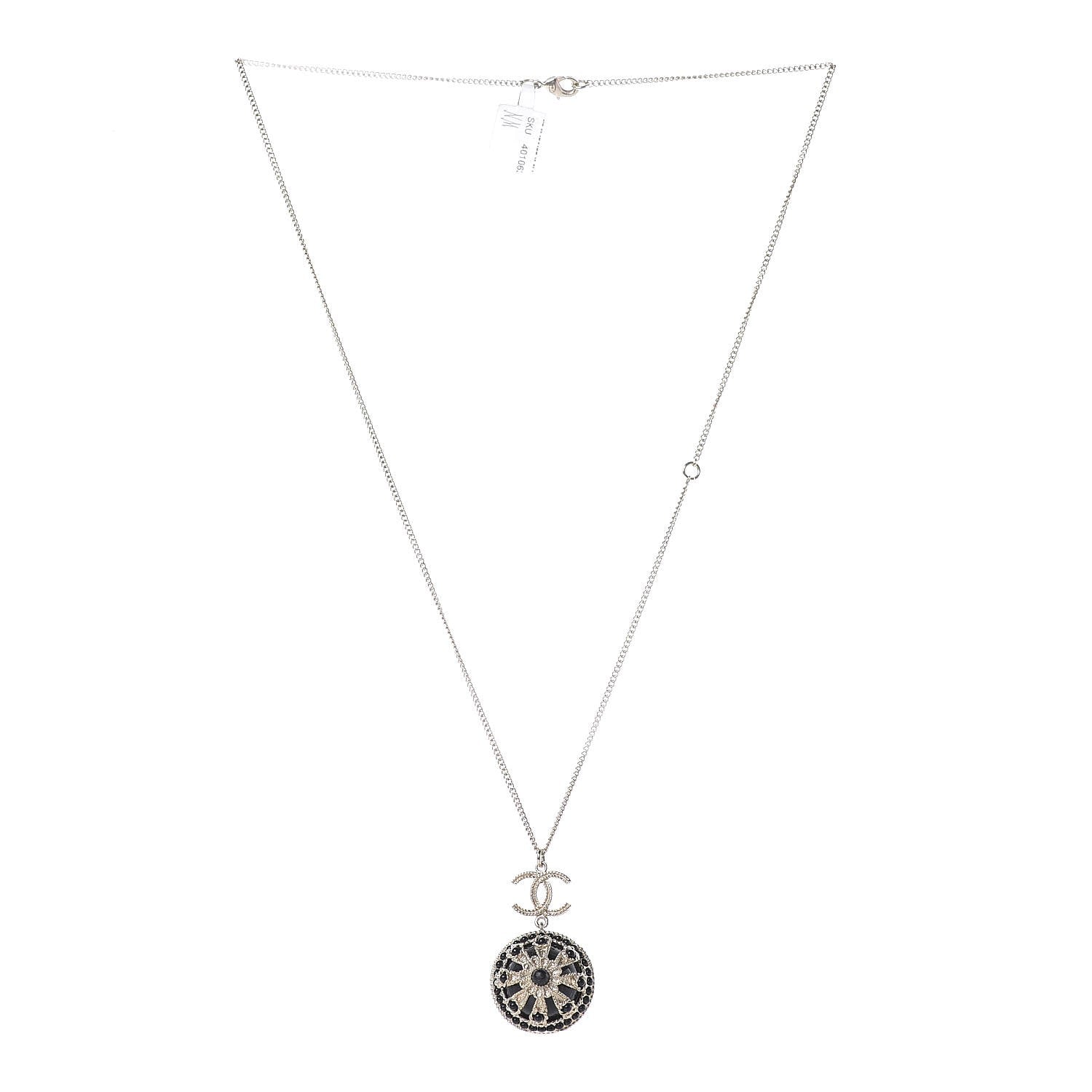 Chanel Crystal CC Roman Palace Dome Long Necklace Gold 6 of 10