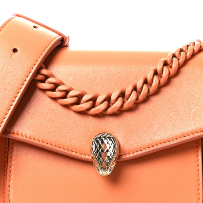 Bulgari Calfskin Serpenti Forever Maxi Chain Crossbody Bag Orange 8 of 11