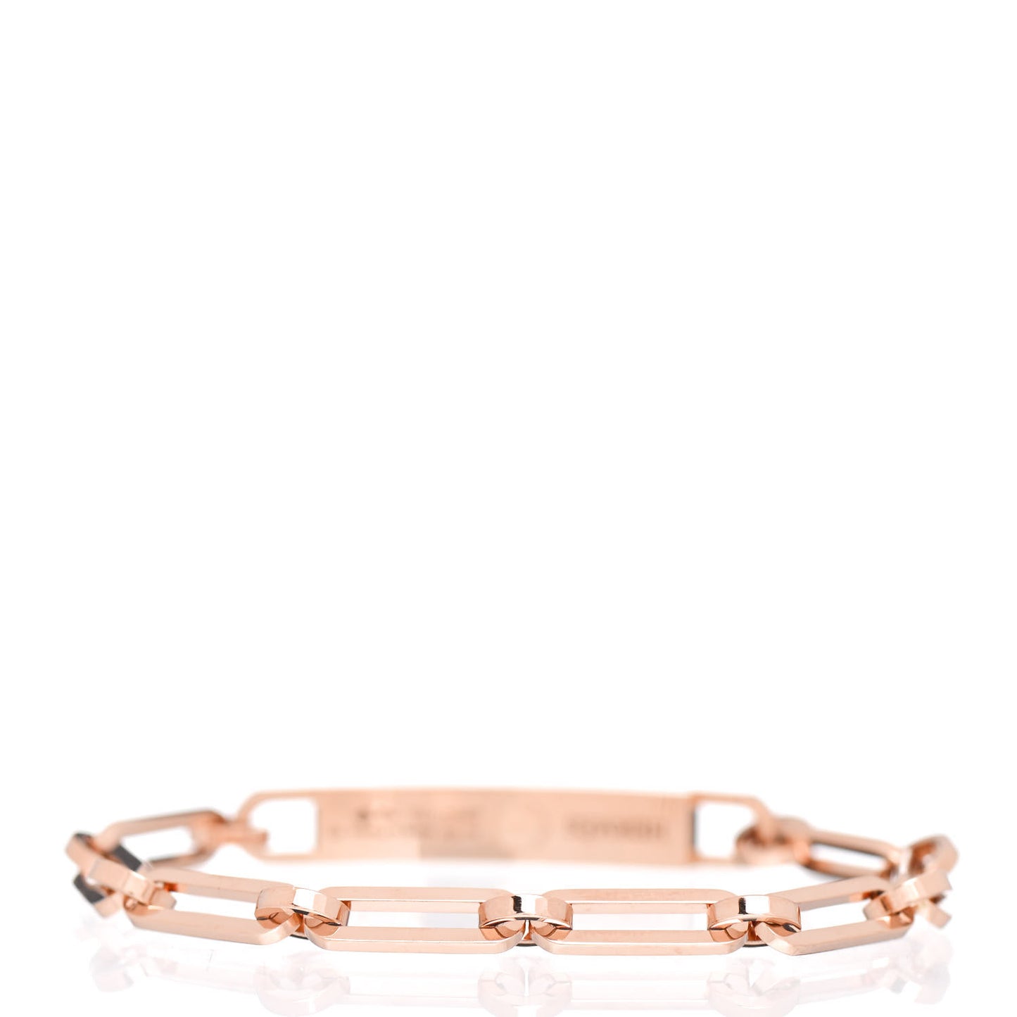 18K Rose Gold Diamond Pave PM Kelly Chaine Bracelet XS