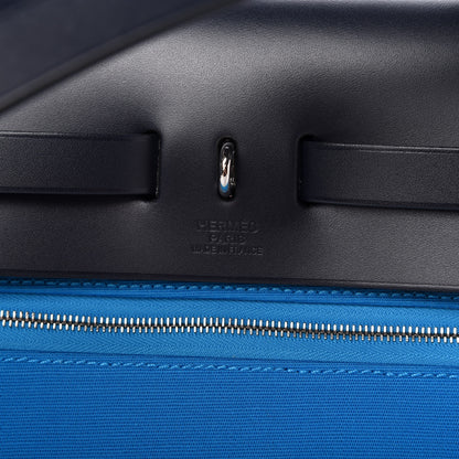 Hermes Vache Hunter Toile Herbag Zip 31 PM Bleu Zanzibar Bleu Indigo 8 of 10