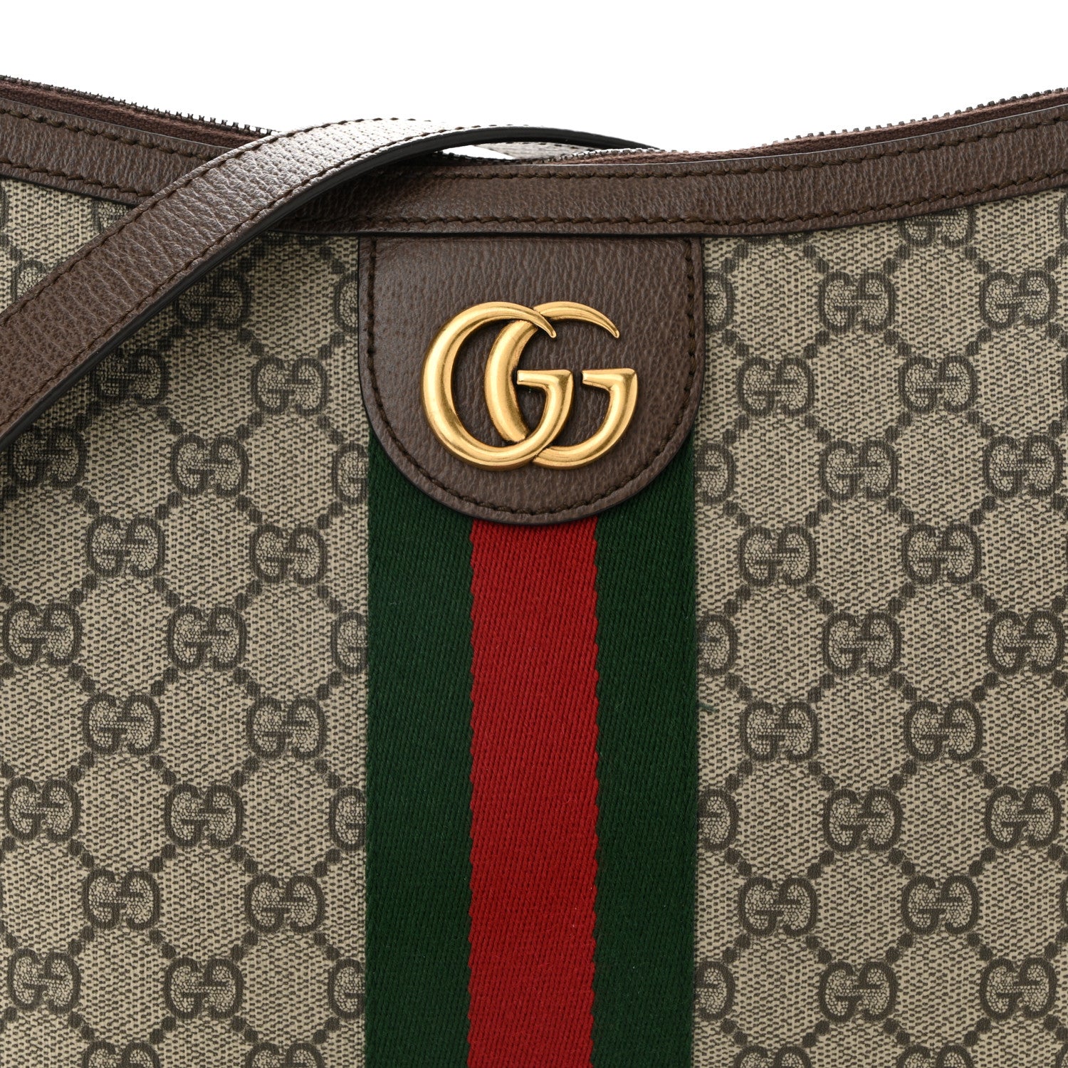Gucci GG Supreme Monogram Web Small Ophidia Half Moon Hobo Brown 8 of 11