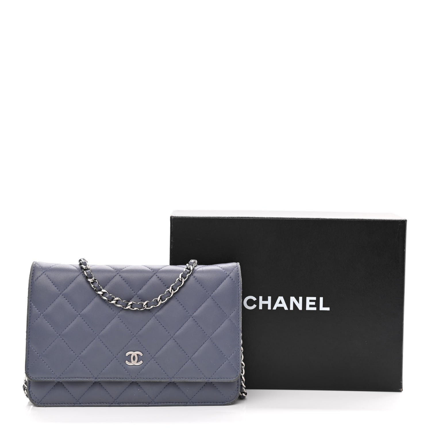 Chanel Lambskin Quilted Wallet On Chain WOC Lavender 13 of 15