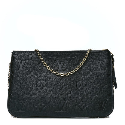 Louis Vuitton Empreinte Double Zip Pochette Black 1 of 4