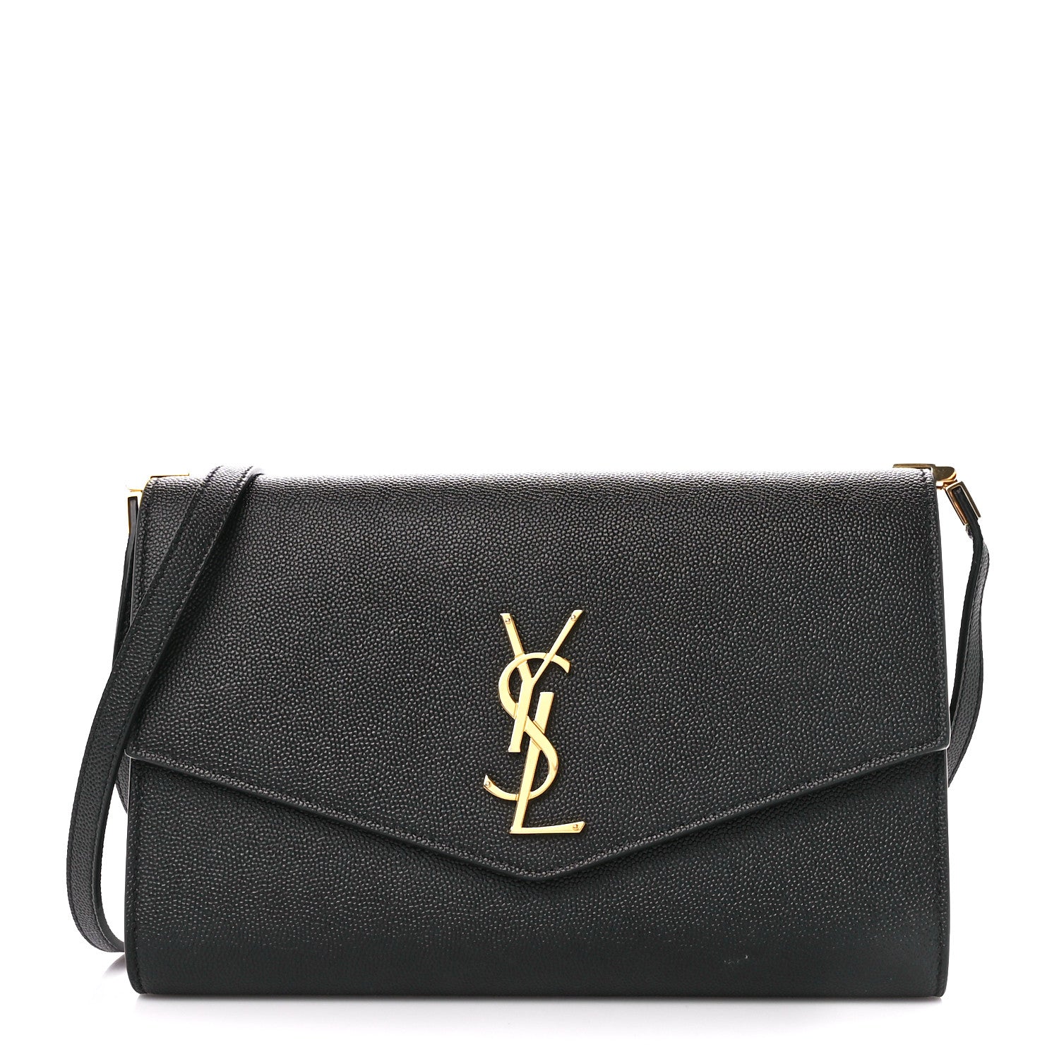 Saint Laurent Grain de Poudre Mini Uptown Crossbody Bag Black 1 of 11