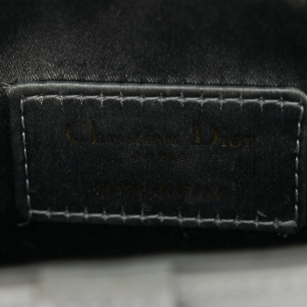 Christian Dior Satin Crystal Mini Saddle Bag Blue Gray 5 of 9