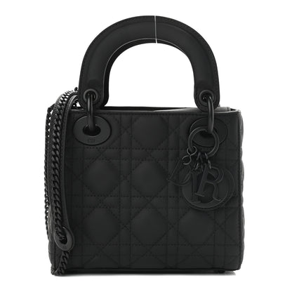 Christian Dior Ultra Matte Calfskin Cannage Mini Lady Dior Black 1 of 8