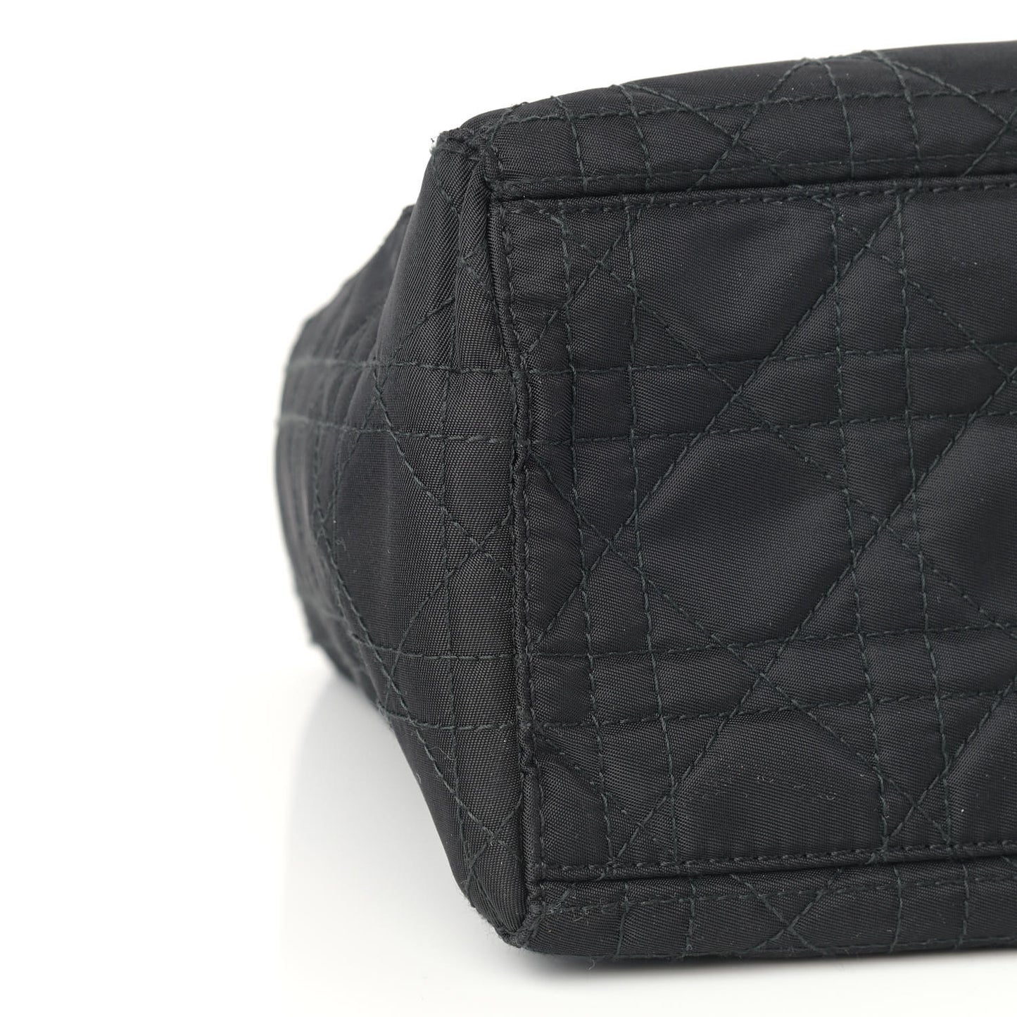 Nylon Cannage Medium Lady Dior Black