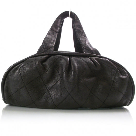 Deerskin Stitched Bowler Black