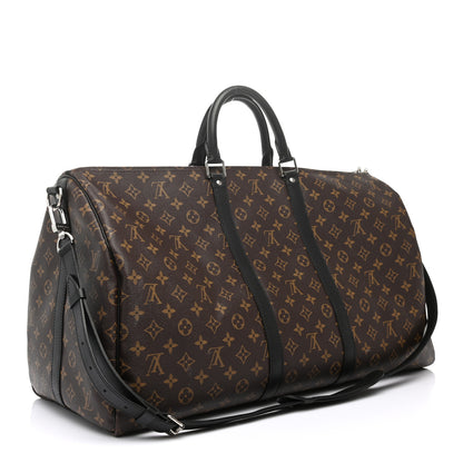 Louis Vuitton Monogram Macassar Keepall Bandouliere 55 3 of 12