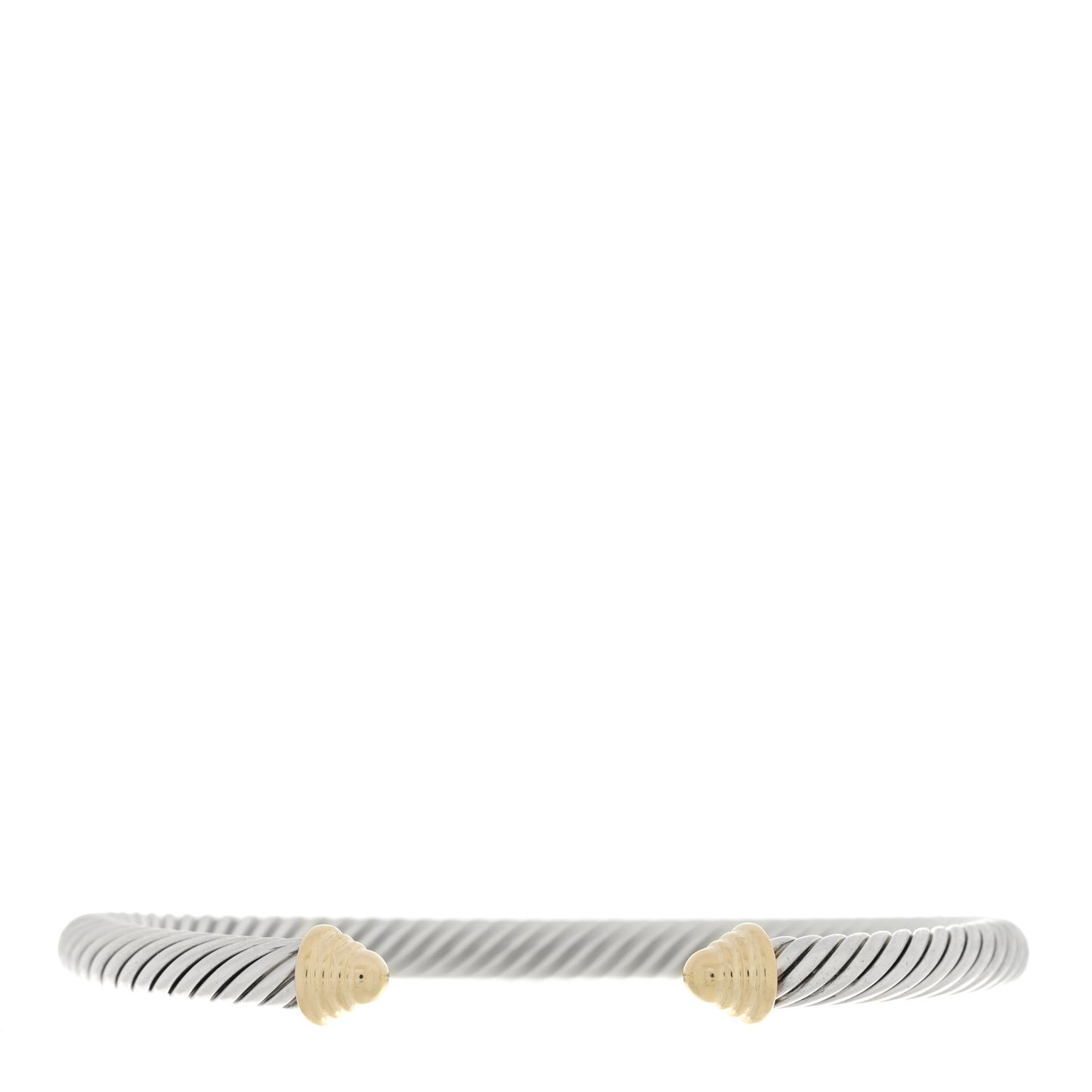 Sterling Silver 14K Yellow Gold 5mm Cable Classics Bracelet