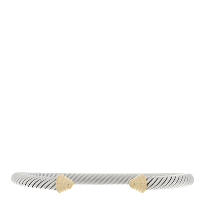 David Yurman Sterling Silver 14K Yellow Gold 5mm Cable Classics Bracelet 1 of 3