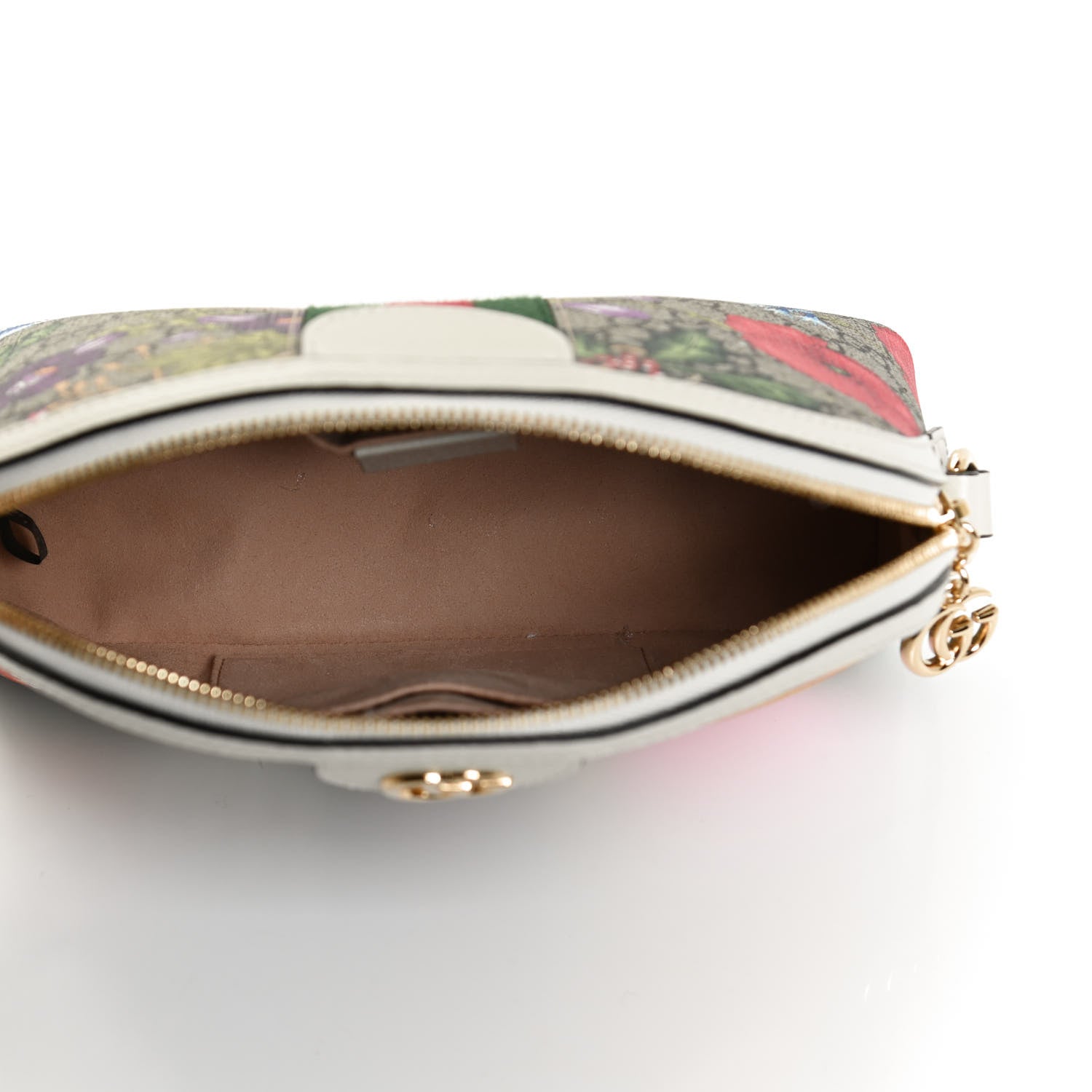 Gucci GG Supreme Monogram Flora Web GG Small Ophidia Dome Shoulder Bag White 4 of 12