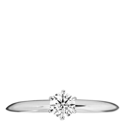 Tiffany Platinum Diamond .21ct Solitaire Engagement Ring 46 3.75 1 of 6