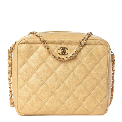 Chanel Caviar Quilted Camera Case Beige 1 of 10