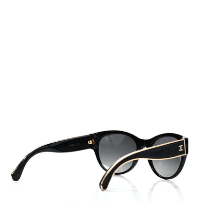 Chanel Crystal CC Polarized Stingray Sunglasses 5273-Q Black 3 of 6