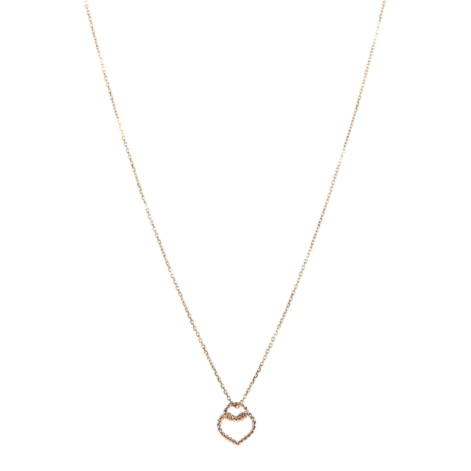 Cartier 18K Pink Gold Twist Heart Necklace 1 of 5