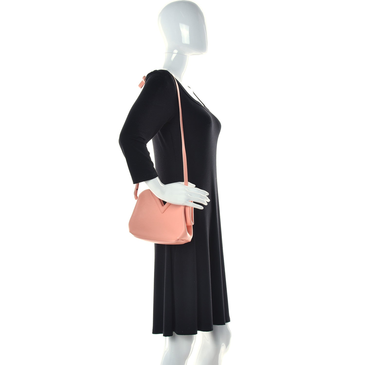 Bottega Veneta Calfskin Small The Point Triangle Bag Peachy 2 of 8