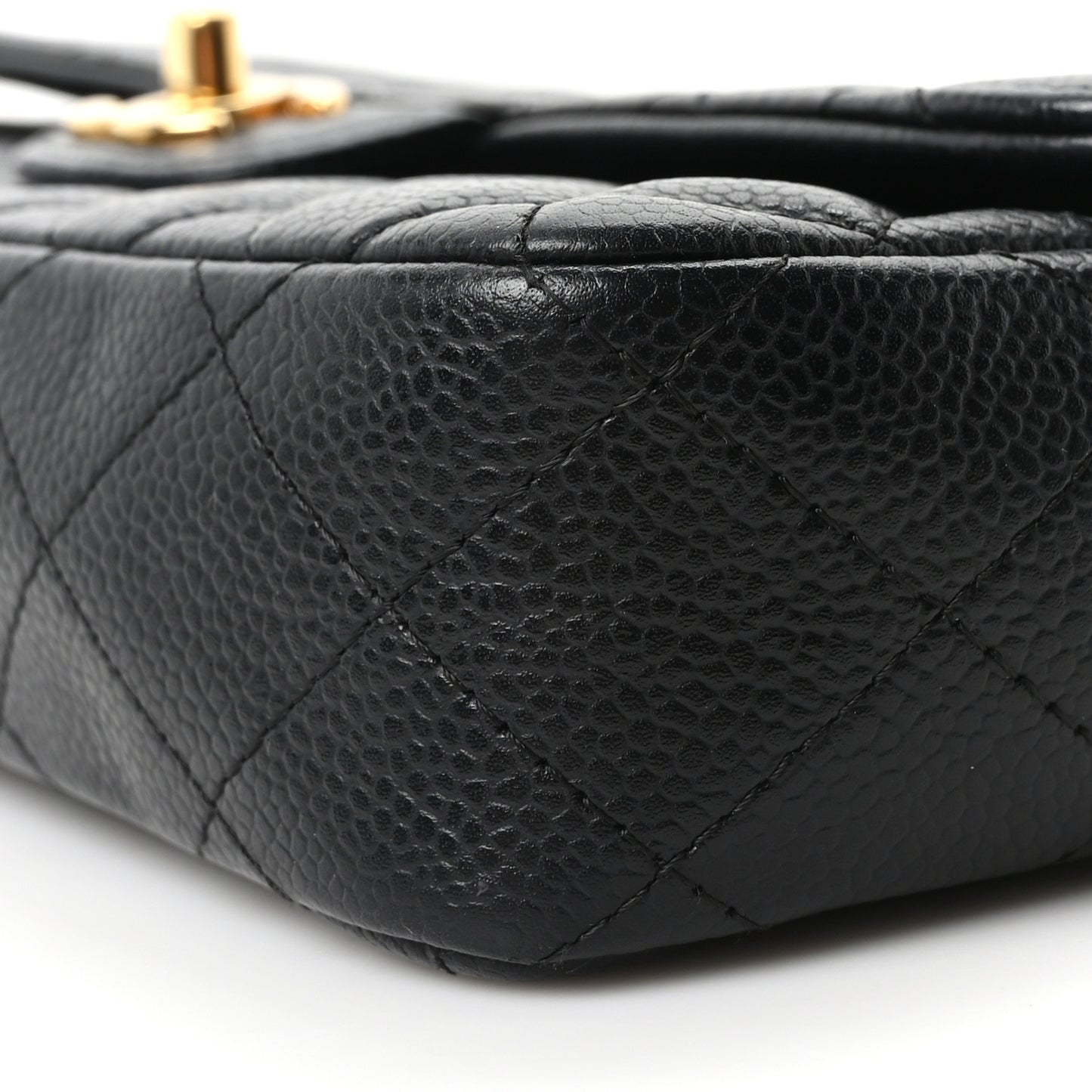 Caviar Quilted East West Flap Black Black