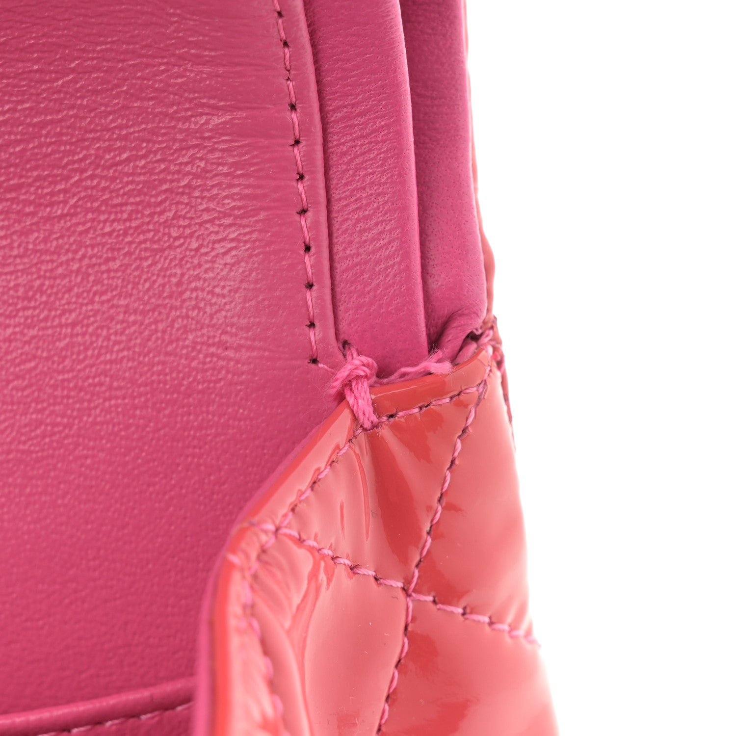 Chanel Patent Quilted Medium Double Flap Pink 13 of 15