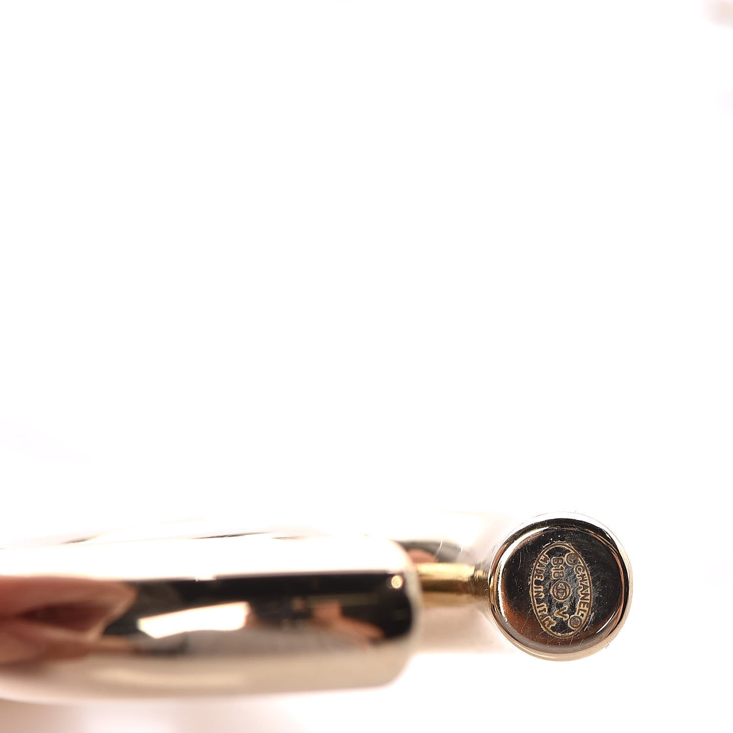 Chanel Metal Large CC Earrings Light Gold 7 of 10