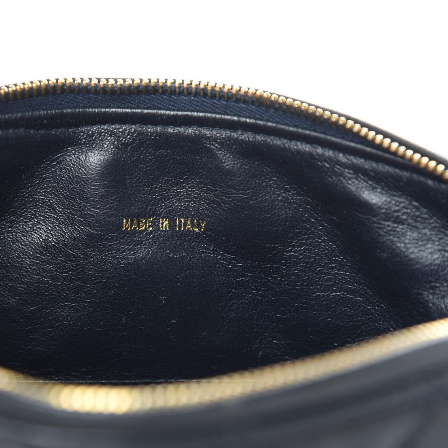 Lambskin Quilted CC Shoulder Bag Navy