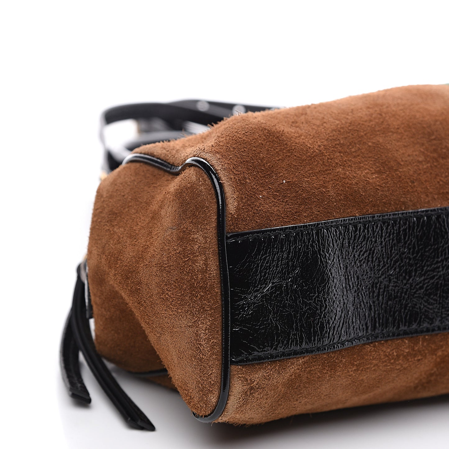 Suede Ophidia Medium Re(Belle) Top Handle Bag Nocciola Black