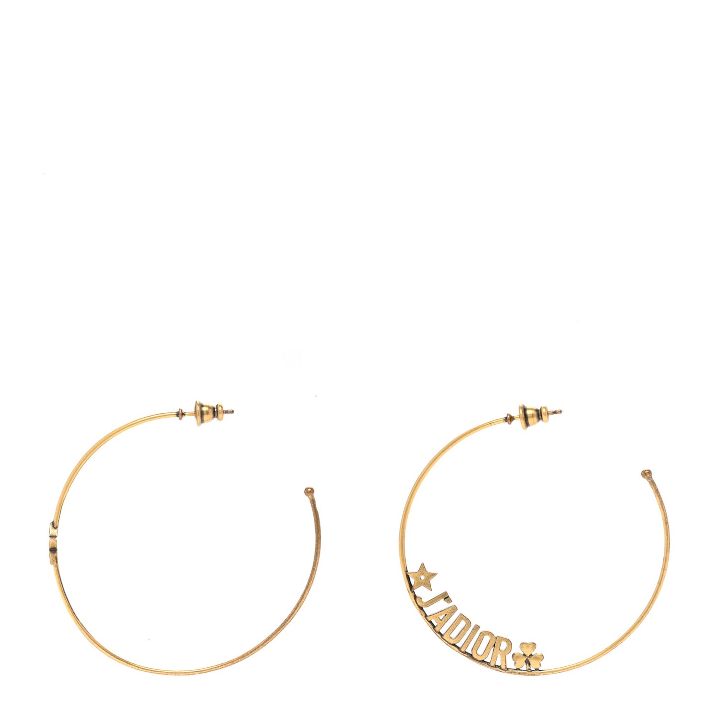 Metal J'Adior Hoop Earrings Aged Gold