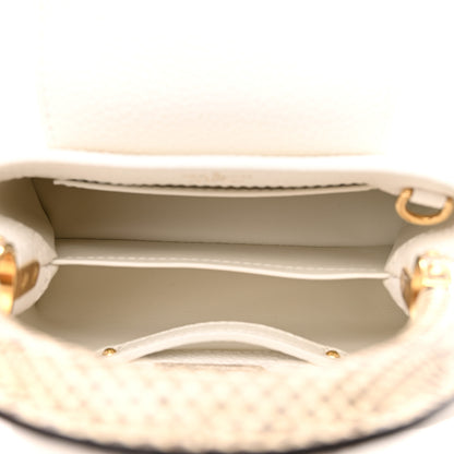 Louis Vuitton Taurillon Ayers Capucines Mini White Snow White 5 of 10