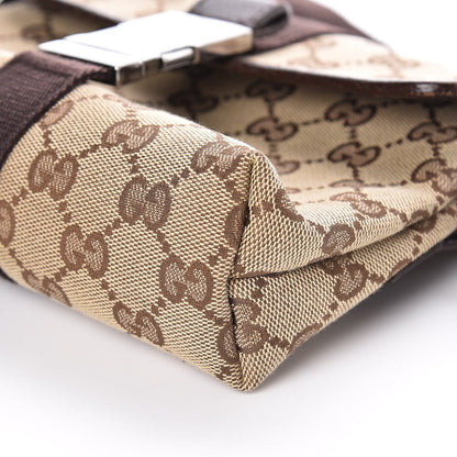 Gucci GG Monogram Buckle Belt Bag Dark Brown 6 of 9