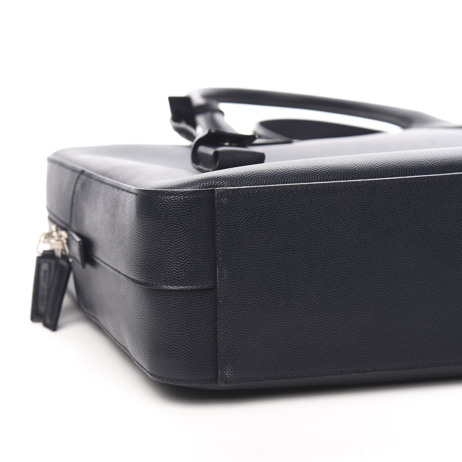 Saint Laurent Grain de Poudre Medium Museum Briefcase Deep Marine 7 of 9