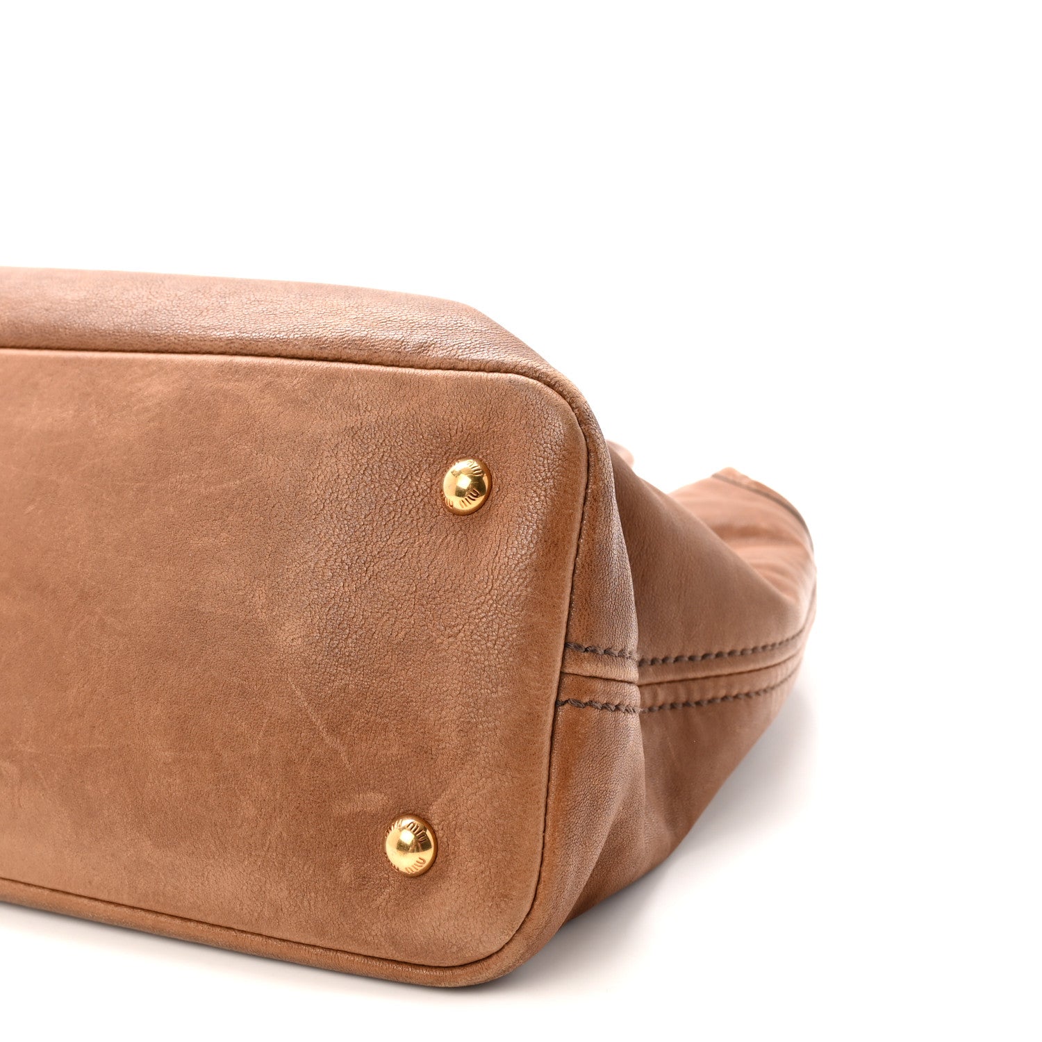 Miu Miu Nappa Aviator Medium Aventure Bag Rovere 9 of 9