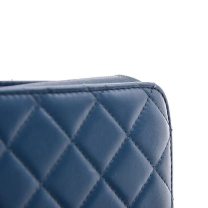 Chanel Lambskin Quilted Trendy CC Wallet On Chain WOC Blue 27 of 27