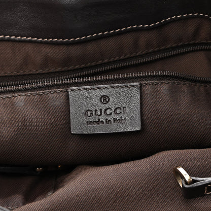 Gucci Monogram Large D Gold Hobo Dark Brown 6 of 10