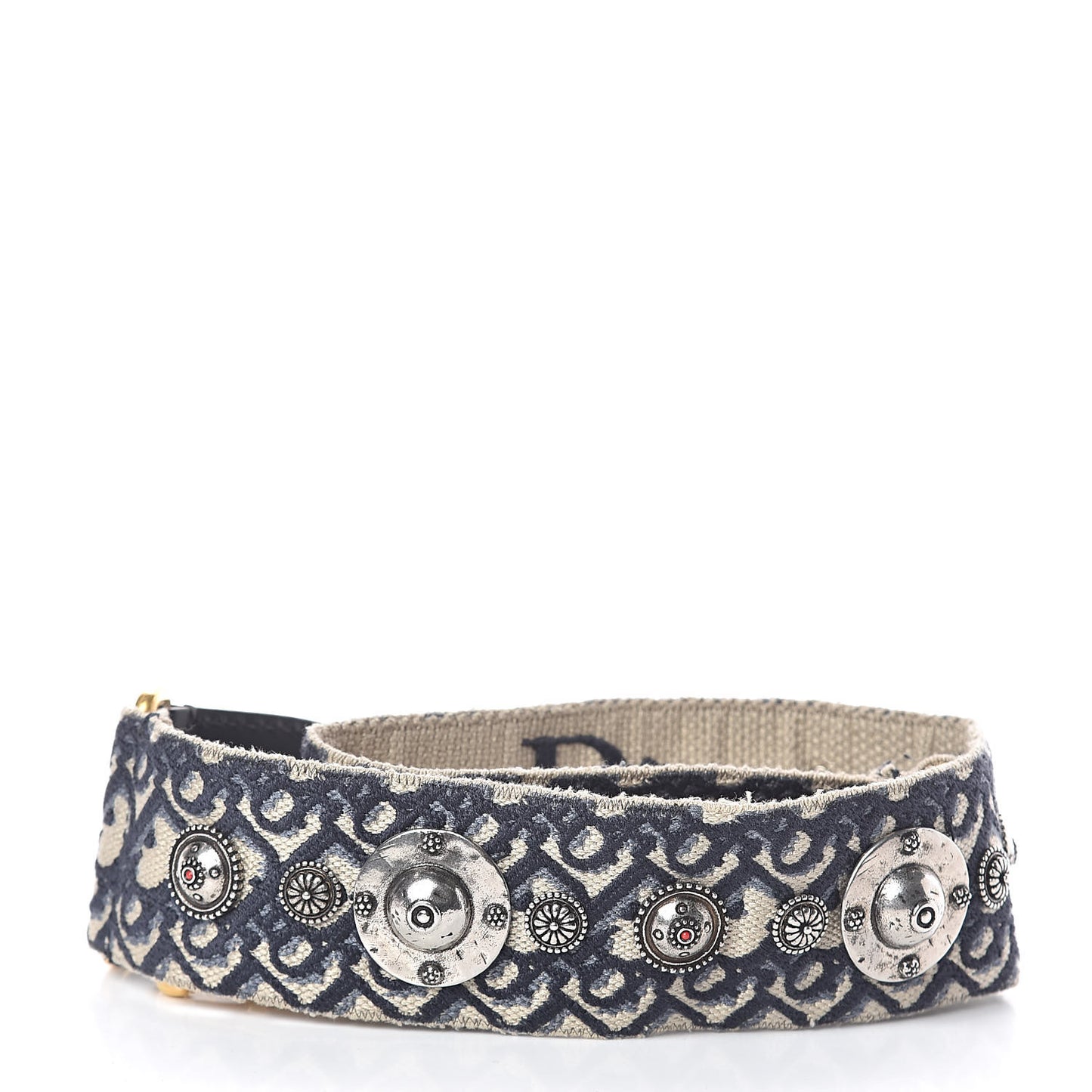 Oblique Studded Shoulder Strap Blue