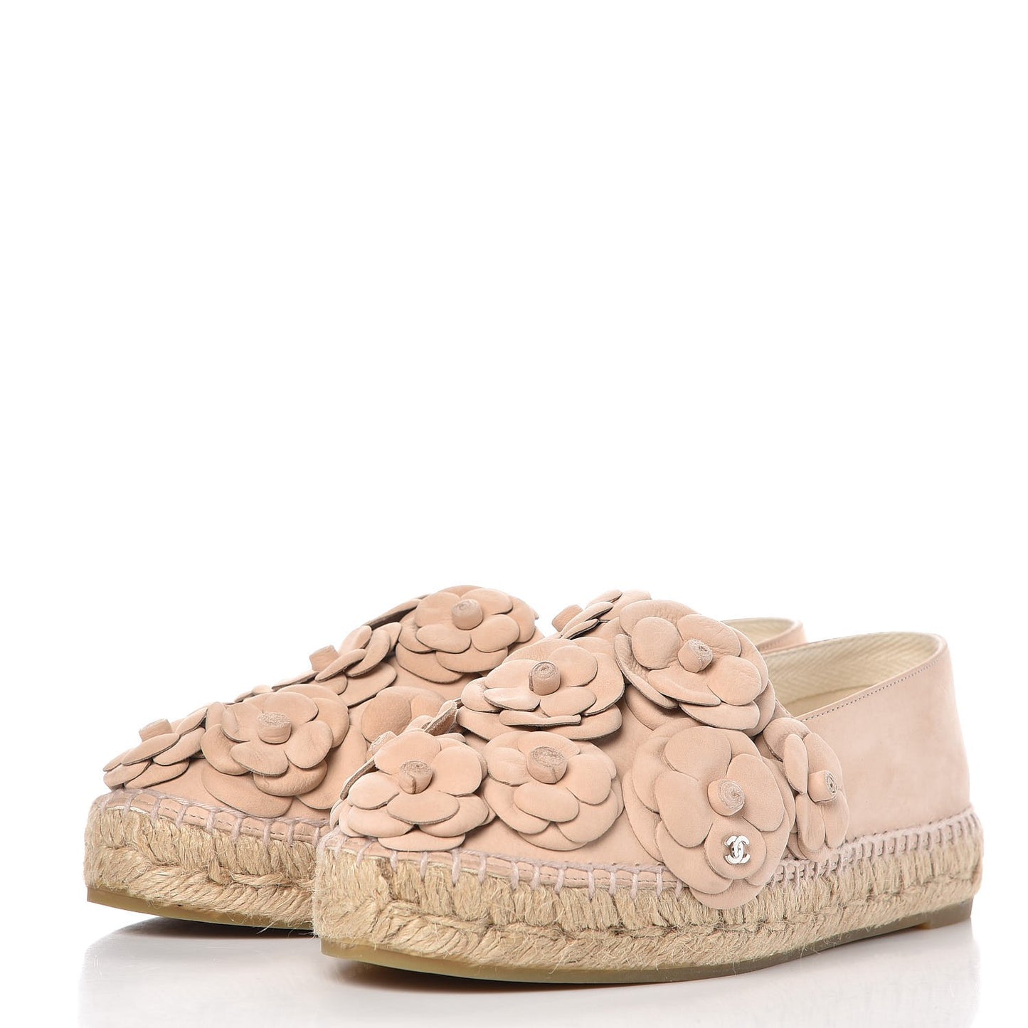 Suede Camellia CC Espadrilles 37 Pink